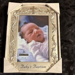 Malden Gold Baby's Baptism Photo Frame